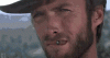 Eastwood to cartoon suspicious looks.gif