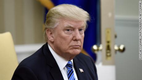 WASHINGTON, DC - JUNE 30:  (AFP OUT) U.S President Donald Trump looks on during a meeting with South Korean President Moon Jae-in in the Oval Office of the White House on June 30, 2017 in Washington, DC. President Trump and President Moon will hold an Oval Office meeting and then give joint statements in the Rose Garden. (Photo by Olivier Douliery - Pool/Getty Images)