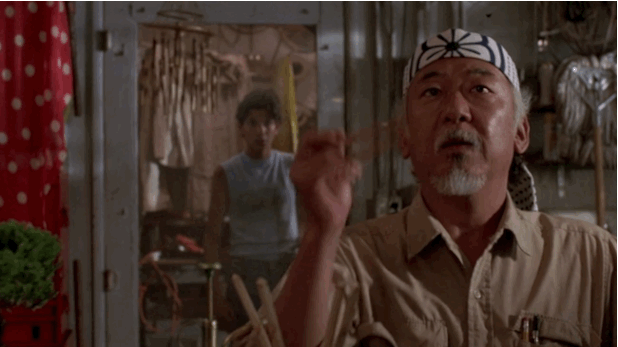 Image result for karate kid catch fly with chopsticks gif