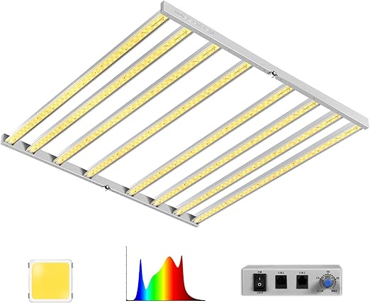 MARS HYDRO FC6500 LED Grow Light 5x5ft with 2688pcs Samsung LM301B Osram Diodes Upgraded Full Spectrum Commercial Growing Light for Plants Dimmable Daisy Chain 2.8 umol/J