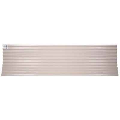 Tuftex SeaCoaster 2.2-ft x 8-ft Corrugated Opaque Tan PVC Plastic Roof Panel
