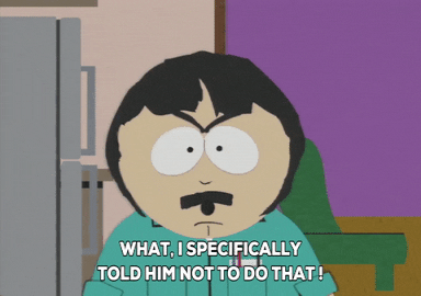 Image result for Angry randy from south park gif