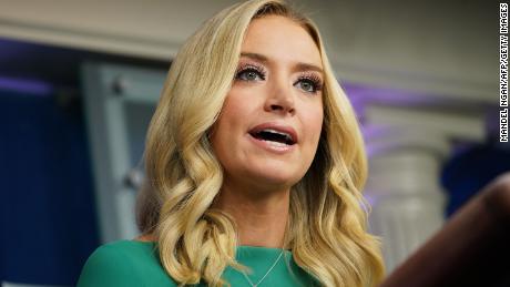 White House Press Secretary Kayleigh McEnany speaks during a press briefing on November 20, 2020, in the Brady Briefing Room of the White House in Washington, DC. (Photo by MANDEL NGAN / AFP) (Photo by MANDEL NGAN/AFP via Getty Images)