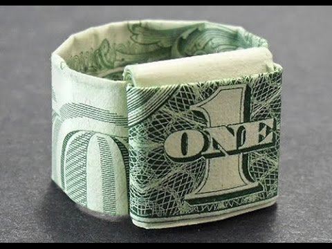 Origami Ring Out Of a £5 Note (Moneygami) - YouTube