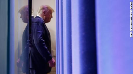 U.S. President Donald Trump leaves after speaking in the briefing room at the White House on November 5, 2020 in Washington, DC. Votes are still being counted two days after the presidential election as incumbent Trump is in a close race against challenger Democratic presidential nominee Joe Biden, which remains too close to call. (Photo by Chip Somodevilla/Getty Images)