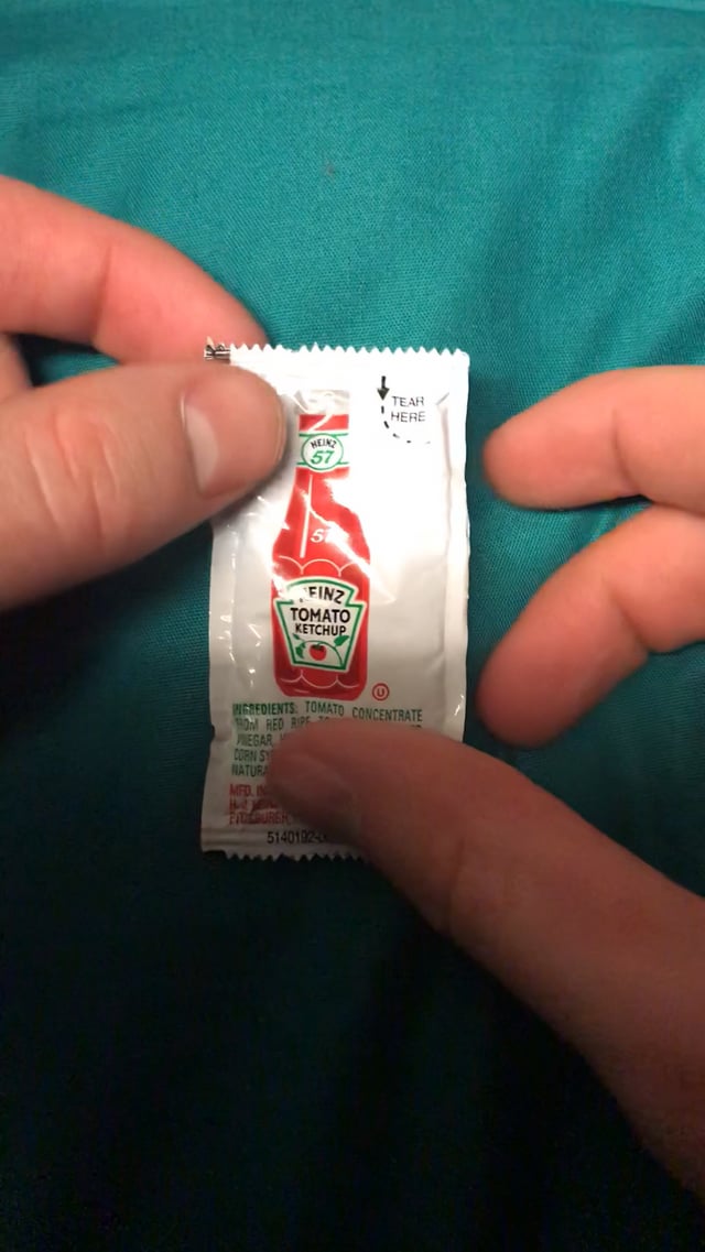 Proof: ketchup packet I got was completely empty inside : gif