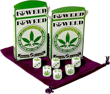 Amazon.com: Playing Cards _ I Heart Weed 2 Identical Decks.Bonus 6 ...