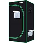 MAXSISUN 2x2 Grow Tent 600D Mylar Hydroponic Indoor Plants Growing Tent with Observation Window and Floor Tray 24x24x48 Grow Cabinet for 2 Plants